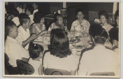 halim family dinner old photograph foto